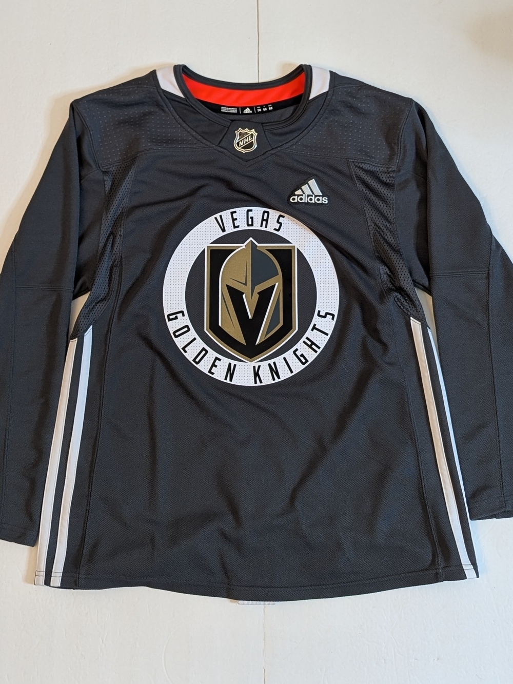 adidas Vegas Golden Knights NHL Warm Up Jersey Size 50 Official Licensed Hockey
